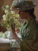 Lady with a Bouquet Charles Courtney Curran